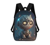 sinyumoney Children's Backpack 3D Printed Steampunk Cat in Space-2 Schoolbag Student Daypack Fashion Casual Lightweight School Bags for School College Travel 17inch