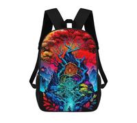 sinyumoney Children's Backpack, 3D Printed Treehouse of Dreams Backpack, Backpack for Boys Girls, 17 Inch Adjustable Lightweight School Bag for Primary School 17inch