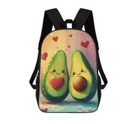 sinyumoney Children's Backpack 3D Printed True Avocado Love Schoolbag Student Daypack Fashion Casual Lightweight School Bags for School College Travel 17inch