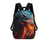 sinyumoney Children's Backpack 3D Printed Twilight Dragon Schoolbag Student Daypack Fashion Casual Lightweight School Bags for School College Travel 17inch