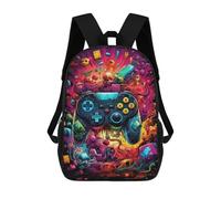 sinyumoney Children's Backpack, 3D Printed Video Game Odyssey -4 Backpack, Backpack for Boys Girls, 17 Inch Adjustable Lightweight School Bag for Primary School 17inch