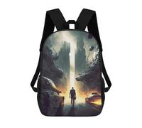 sinyumoney Children'S Backpack 3D Science Fiction Printed Bags Schoolbag Lightweight School Bags Fashion Fun Knapsack Student Daypack For Children 17inch