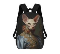 sinyumoney Children'S Backpack 3D Sphynx Cat Queen Printed Bags Schoolbag Lightweight School Bags Fashion Fun Knapsack Student Daypack For Children 17inch