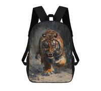 sinyumoney Children'S Backpack 3D Tiger Angry Scary Hungry Printed Bags Schoolbag Lightweight School Bags Fashion Fun Knapsack Student Daypack For Children 17inch