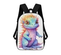 sinyumoney Children'S Backpack 3D Watercolor Bearded Dragon Printed Bags Schoolbag Lightweight School Bags Fashion Fun Knapsack Student Daypack For Children 17inch