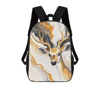 sinyumoney Children's Backpack Abstract Deer Painting Art-4 School Rucksack 3D School Bag Kids School Backpack School Bags Fashion Backpack with Pocket Book Bags 17inch