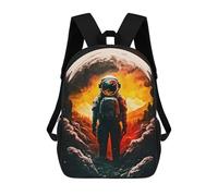 sinyumoney Children's Backpack, Astronaut on Alien Planet -13 Schoolbag Large Capacity Students Bookbag Rucksack Knapsack for Boys Girls Adults Teen 17inch