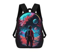 sinyumoney Children's Backpack, Astronaut's Cosmic Journey -1 Schoolbag Large Capacity Students Bookbag Rucksack Knapsack for Boys Girls Adults Teen 17inch