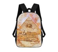 sinyumoney Children's Backpack Cairo in Watercolor School Rucksack 3D School Bag Kids School Backpack School Bags Fashion Backpack with Pocket Book Bags 17inch