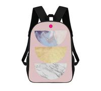 sinyumoney Children's Backpack Circle Collage School Rucksack 3D School Bag Kids School Backpack School Bags Fashion Backpack with Pocket Book Bags 17inch