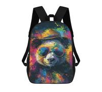 sinyumoney Children's Backpack, Colorful Bear Art Print-2 Schoolbag Large Capacity Students Bookbag Rucksack Knapsack for Boys Girls Adults Teen 17inch