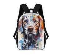 sinyumoney Children's Backpack Colorful Dog Paint School Rucksack 3D School Bag Kids School Backpack School Bags Fashion Backpack with Pocket Book Bags 17inch