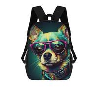 sinyumoney Children's Backpack, Colorful Dog Portrait Schoolbag Large Capacity Students Bookbag Rucksack Knapsack for Boys Girls Adults Teen 17inch