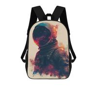 sinyumoney Children's Backpack Cosmic Astronaut School Rucksack 3D School Bag Kids School Backpack School Bags Fashion Backpack with Pocket Book Bags 17inch