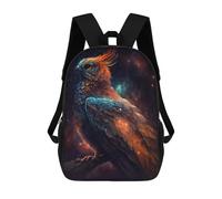 sinyumoney Children's Backpack, Cosmic Feathered Beast Schoolbag Large Capacity Students Bookbag Rucksack Knapsack for Boys Girls Adults Teen 17inch