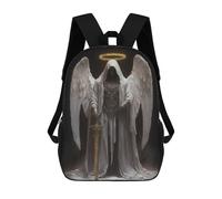 sinyumoney Children's Backpack, Divine Guardian Angel Statue -1 Schoolbag Large Capacity Students Bookbag Rucksack Knapsack for Boys Girls Adults Teen 17inch