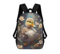 sinyumoney Children's Backpack, Duckling in A Dreamy Garden Schoolbag Large Capacity Students Bookbag Rucksack Knapsack for Boys Girls Adults Teen 17inch