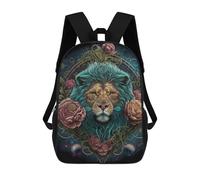 sinyumoney Children's Backpack, Enchanted Lion Portrait -13 Schoolbag Large Capacity Students Bookbag Rucksack Knapsack for Boys Girls Adults Teen 17inch