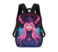 sinyumoney Children's Backpack, Enchanted Sorceress Portrait Schoolbag Large Capacity Students Bookbag Rucksack Knapsack for Boys Girls Adults Teen 17inch