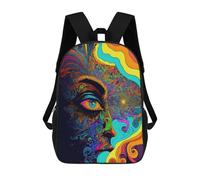 sinyumoney Children's Backpack, Eye Artwork Schoolbag Large Capacity Students Bookbag Rucksack Knapsack for Boys Girls Adults Teen 17inch