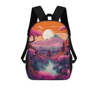 sinyumoney Children's Backpack Fantasy Nature Japan 03 School Rucksack 3D School Bag Kids School Backpack School Bags Fashion Backpack with Pocket Book Bags 17inch