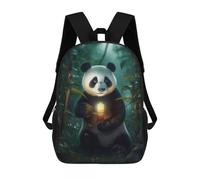 sinyumoney Children's Backpack Fantasy Panda Glowing Lamp School Rucksack 3D School Bag Kids School Backpack School Bags Fashion Backpack with Pocket Book Bags 17inch