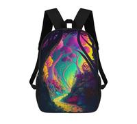 sinyumoney Children's Backpack Fantasy World Forest School Rucksack 3D School Bag Kids School Backpack School Bags Fashion Backpack with Pocket Book Bags 17inch