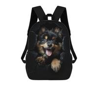 sinyumoney Children's Backpack Finnish Lapphund School Rucksack 3D School Bag Kids School Backpack School Bags Fashion Backpack with Pocket Book Bags 17inch