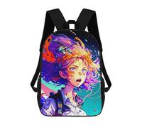 sinyumoney Children's Backpack, Flame-Spewing Anime Heroine Schoolbag Large Capacity Students Bookbag Rucksack Knapsack for Boys Girls Adults Teen 17inch