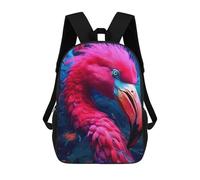 sinyumoney Children's Backpack Flamingo Fluorescent UV School Rucksack 3D School Bag Kids School Backpack School Bags Fashion Backpack with Pocket Book Bags 17inch