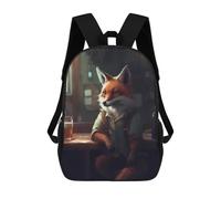 sinyumoney Children's Backpack Fox Beer School Rucksack 3D School Bag Kids School Backpack School Bags Fashion Backpack with Pocket Book Bags 17inch
