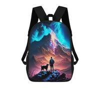 sinyumoney Children's Backpack Galaxy Mountain Explorers School Rucksack 3D School Bag Kids School Backpack School Bags Fashion Backpack with Pocket Book Bags 17inch