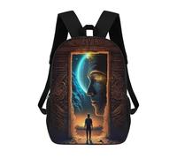 sinyumoney Children's Backpack, Gate to The Cosmos Schoolbag Large Capacity Students Bookbag Rucksack Knapsack for Boys Girls Adults Teen 17inch