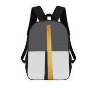 sinyumoney Children's Backpack Golden Polygon VI School Rucksack 3D School Bag Kids School Backpack School Bags Fashion Backpack with Pocket Book Bags 17inch