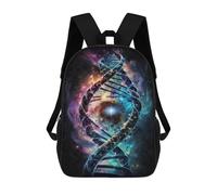 sinyumoney Children's Backpack Human DNA in The Space V2 School Rucksack 3D School Bag Kids School Backpack School Bags Fashion Backpack with Pocket Book Bags 17inch
