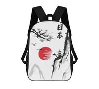 sinyumoney Children's Backpack Japanese Shrine School Rucksack 3D School Bag Kids School Backpack School Bags Fashion Backpack with Pocket Book Bags 17inch