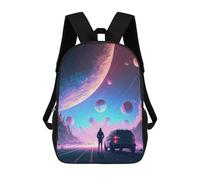 sinyumoney Children's Backpack, Journey to The Stars -2 Schoolbag Large Capacity Students Bookbag Rucksack Knapsack for Boys Girls Adults Teen 17inch
