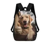sinyumoney Children's Backpack, Labrador Retriever Dog Schoolbag Large Capacity Students Bookbag Rucksack Knapsack for Boys Girls Adults Teen 17inch
