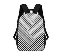 sinyumoney Children's Backpack Lines Art III School Rucksack 3D School Bag Kids School Backpack School Bags Fashion Backpack with Pocket Book Bags 17inch