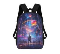sinyumoney Children's Backpack Magical World School Rucksack 3D School Bag Kids School Backpack School Bags Fashion Backpack with Pocket Book Bags 17inch