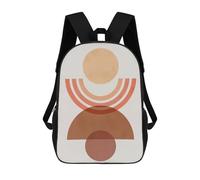 sinyumoney Children's Backpack Minimalist Lines 10 School Rucksack 3D School Bag Kids School Backpack School Bags Fashion Backpack with Pocket Book Bags 17inch