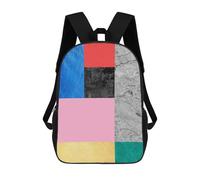 sinyumoney Children's Backpack Modern Textures 10 School Rucksack 3D School Bag Kids School Backpack School Bags Fashion Backpack with Pocket Book Bags 17inch