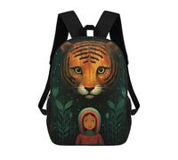 sinyumoney Children's Backpack My Friend Tiger School Rucksack 3D School Bag Kids School Backpack School Bags Fashion Backpack with Pocket Book Bags 17inch