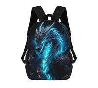 sinyumoney Children's Backpack Neon Dragon Nebulae School Rucksack 3D School Bag Kids School Backpack School Bags Fashion Backpack with Pocket Book Bags 17inch