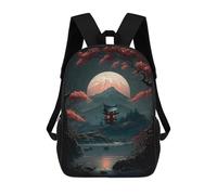 sinyumoney Children's Backpack Night Landscape 1 School Rucksack 3D School Bag Kids School Backpack School Bags Fashion Backpack with Pocket Book Bags 17inch