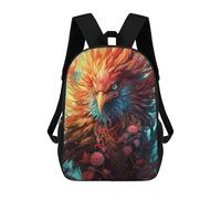 sinyumoney Children's Backpack, Phoenix Feathered Majesty Schoolbag Large Capacity Students Bookbag Rucksack Knapsack for Boys Girls Adults Teen 17inch