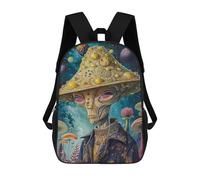sinyumoney Children's Backpack, Schoolbag Alien Art LVII Large Capacity Students Bookbag Rucksack Knapsack for Boys Girls Adults Teen 17inch