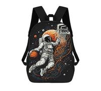 sinyumoney Children's Backpack, Schoolbag Astronaut Basketball Dunk Large Capacity Students Bookbag Rucksack Knapsack for Boys Girls Adults Teen 17inch