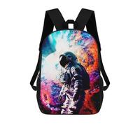 sinyumoney Children's Backpack, Schoolbag Astronaut in Space -91 Large Capacity Students Bookbag Rucksack Knapsack for Boys Girls Adults Teen 17inch