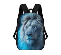 sinyumoney Children's Backpack, Schoolbag Blue-Eyed Lion Majesty Large Capacity Students Bookbag Rucksack Knapsack for Boys Girls Adults Teen 17inch